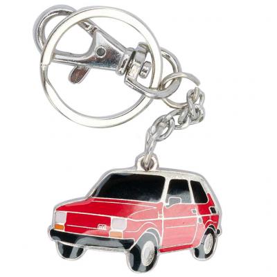Retro kulcstartó, Polski Fiat 126p, kispolski, piros Autós kult termékek alkatrész vásárlás, árak